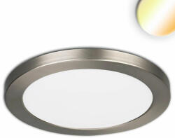 LEDIUM Slim Flex LED mélysugárzó, 24W, 2040lm, ColorSwitch 3000-3500-4000K változtatható fehér, 120°, CRI80, IP44, 29cm átmérő, nikkel (OH9114030)