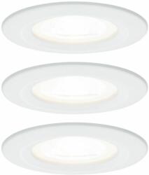 Paulmann 93478 Nova fürdőszobai beépíthető lámpa, 78 mmx78 mm, kerek, 3db-os szett, fix, 3-step-dimming, fehér, 2700K melegfehér, 3x GU10 foglalat, 460 lm, IP44 (93478)