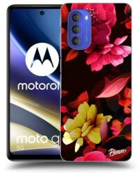 Picasee Husă transparentă din silicon pentru Motorola Moto G51 - Dark Peonny
