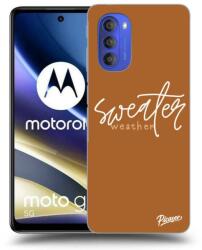 Picasee Husă neagră din silicon pentru Motorola Moto G51 - Sweater weather