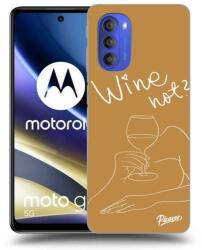Picasee Husă neagră din silicon pentru Motorola Moto G51 - Wine not