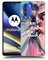 Picasee Husă neagră din silicon pentru Motorola Moto G51 - Don't think TOO much
