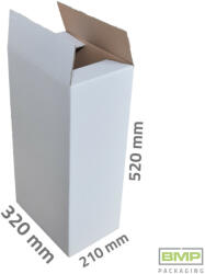 Kartondoboz 320 x 210 x 520 mm - 3 rétegű papírdoboz, fehér