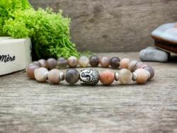 R. M. ékszer Romantikus Buddha holdkő ásvány karkötő (11707-RM-18)