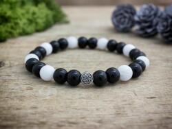 R. M. ékszer Fekete kelta vegyes ásvány karkötő (18639RM16)