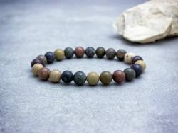 R. M. ékszer Jáspis kavalkád ásvány karkötő (13330-RM-19)