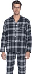 GUASCH SAMUEL férfi flanel pizsama 4XL Sötét szürke / Dark grey