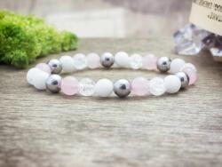 R. M. ékszer Rózsaszín vitalitás vegyes ásvány karkötő (13525-RM-19)