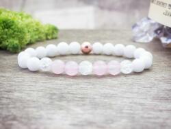 R. M. ékszer Rózsaszín rozé vegyes ásvány karkötő (13788-RM-20)