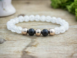 R. M. ékszer Fekete életerő vegyes ásvány karkötő (15938RM17)