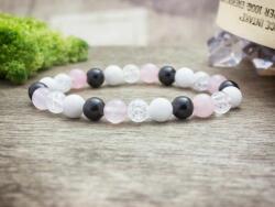 R. M. ékszer Rózsaszín szeretet vegyes ásvány karkötő (13524-RM-20)