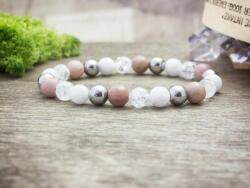 R. M. ékszer Pink vitalitás vegyes ásvány karkötő (13531-RM-19)