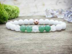 R. M. ékszer Menta rozé vegyes ásvány karkötő (13799-RM-21)