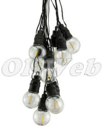  LED fényfüzér SOLAR 12 méter 10 x 0, 5W melegfehér IP44 V-TAC