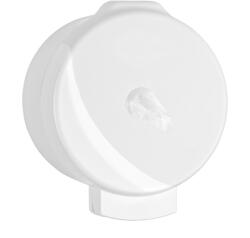 SMR Professional Hygiene Dispenser Mini din plastic pentru hartie igienica 11.5 cm cu derulare centrala Alb