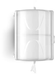 SMR Professional Hygiene Dispenser Dual pentru hartie igienica cu derulare centrala Alb