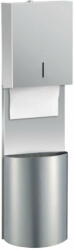SMR Professional Hygiene Sistem cu dispenser hartie manual si cos de gunoi de 9 L din inox