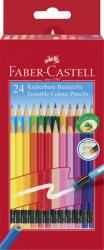 Faber-Castell Creioane Colorate 24 Culori Cu Guma Eco Faber-castell