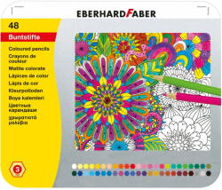 Eberhard Faber Creioane Colorate 48 Culori Cutie Metal Eberhard Faber