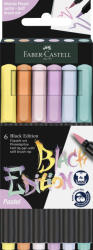 Faber-Castell Brush Pens Black Edition Set 6 Culori Pastel Faber-castell