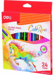 Deli Creioane Colorate 24 Culori Colorun Deli
