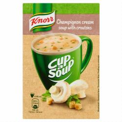 Knorr Cup a Soup instant gombakrémleves zsemlekockával 15 g - cooponline
