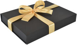Prémium ajándékdoboz Fekete ajándékdoboz, díszdoboz - 22 x 16 x 3 cm