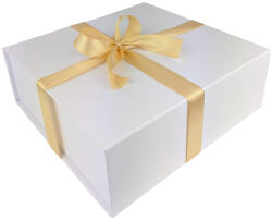 Prémium ajándékdoboz Fehér ajándékdoboz, díszdoboz - 25 x 25 x 9 cm