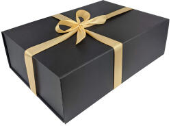 Prémium ajándékdoboz Fekete ajándékdoboz, díszdoboz - 33 x 22 x 10 cm
