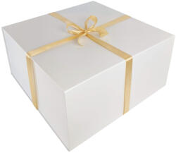 Prémium ajándékdoboz Fehér ajándékdoboz, díszdoboz - 40 x 40 x 20 cm