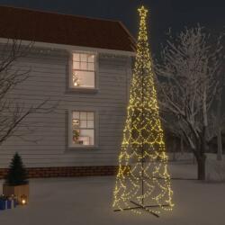 vidaXL Brad de Crăciun conic, 3000 LED-uri, alb cald, 230x800 cm (343517)