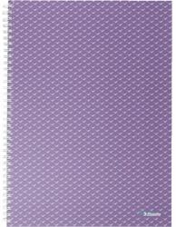 Esselte ColourBreeze levendula spirálfüzet A4 négyzetrácsos (628479)