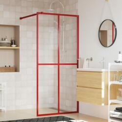 vidaXL piros zuhanyfal átlátszó ESG üveggel 80 x 195 cm (154942) - vidaxl