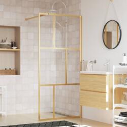 vidaXL aranyszínű zuhanyfal átlátszó ESG üveggel 90 x 195 cm (154955) - vidaxl