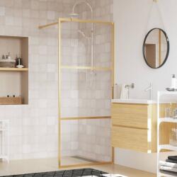 vidaXL aranyszínű zuhanyfal átlátszó ESG üveggel 80 x 195 cm (154935) - vidaxl