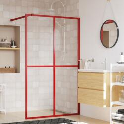 vidaXL piros zuhanyfal átlátszó ESG üveggel 118 x 195 cm (154948) - vidaxl