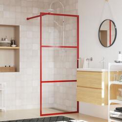 vidaXL piros zuhanyfal átlátszó ESG üveggel 90 x 195 cm (154936) - vidaxl