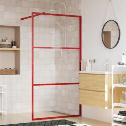 vidaXL piros zuhanyfal átlátszó ESG üveggel 115 x 195 cm (154940) - vidaxl
