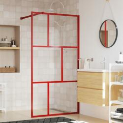 vidaXL piros zuhanyfal átlátszó ESG üveggel 115 x 195 cm (154958) - vidaxl
