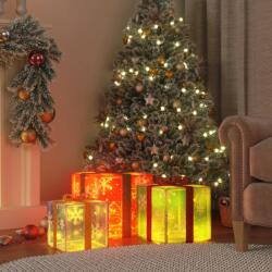vidaXL 3 db 64 LED-es meleg fehér karácsonyi ajándékdoboz (356245)