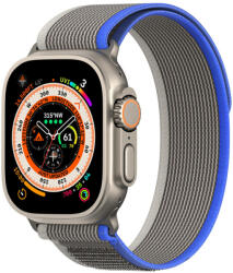 DuxDucis Accesoriu smartwatch DuxDucis Velcro Sports YJ compatibila cu Apple Watch 4/5/6/7/8/SE 38/40/41mm Gray/Blue (6934913026953)