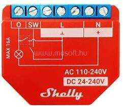 Shelly ShellyPLUS1PM-1 csatornás WiFi-s okos relé mérővel (SHELLY-PLUS1PM) (SHELLY-PLUS1PM)