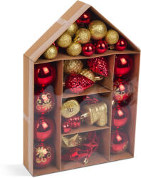 Family Collection Karácsonyfadísz szett - piros / arany - 36 db / szett - 58779B