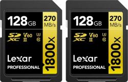 Lexar Professional 1800x SDXC 128GB UHS-II/U3/CL10/V60 (LSD1800128G-B2NNG)
