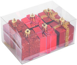 Family Collection Karácsonyfadísz szett - piros ajándék - 4, 5 cm - 6 db / szett (58781C) - tipparuhaz