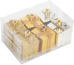 Family Collection Karácsonyfadísz szett - arany ajándék - 4, 5 cm - 6 db / szett (58781A) - tipparuhaz