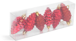 Family Collection Karácsonyfadísz szett - piros toboz - 6 cm - 6 db / szett (58784C) - tipparuhaz