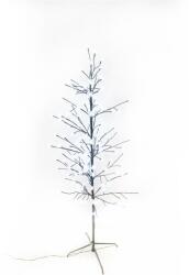 Cris Világító karácsonyfa, 1, 8 m, 160 LED hideg fehér, 4, 5 cm-es almavirággal, funkciók, időzítő, IP44, külső