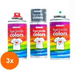 Ghiant Set 3 x Culori Textile Spray H2O Textile Colors Ghiant - Iridescent - 150 ml (CUL-3xGH34925)