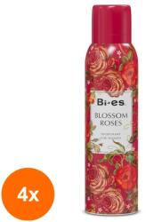 BI-ES Set 4 x Deodorant Spray Bi-es Blossom Rose, Trandafiri, 150 ml
